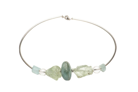 Necklace Aquamarine and Sterling Silver