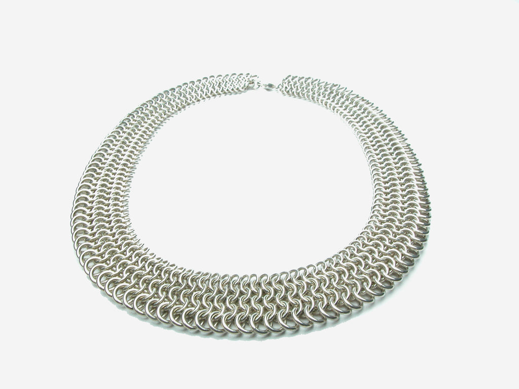 Hand made sterling silver mesh necklace. $1,950.00