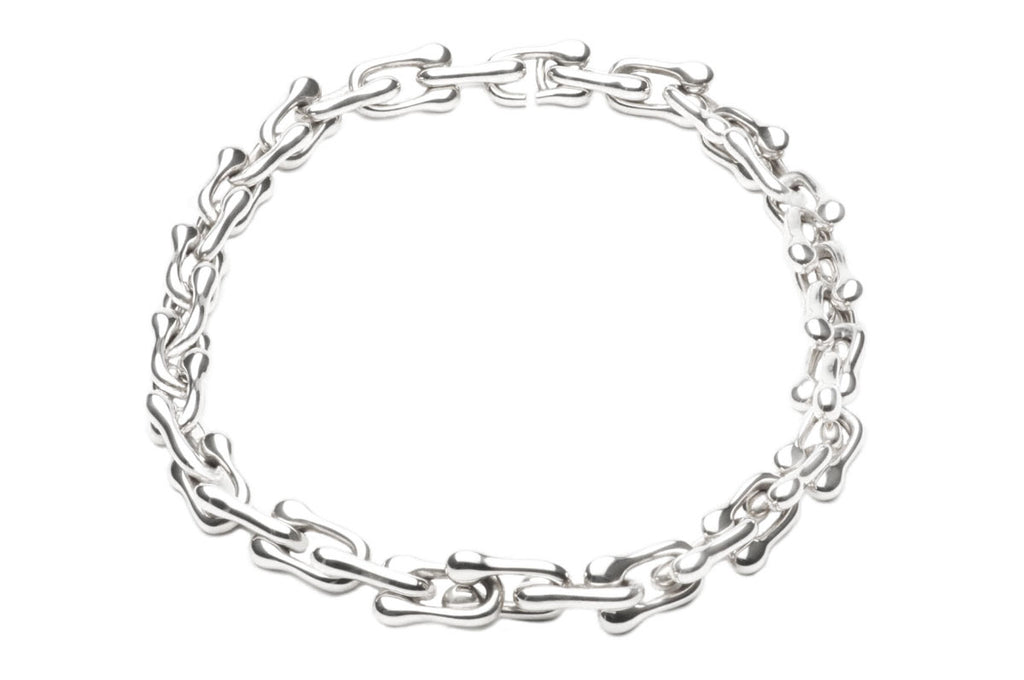 Sterling Silver necklace with integrated clasp. $2,100.00