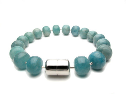 Necklace NB Aquamarine roundel beads