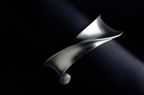 Cuff bracelet in sterling silver. Satin brushed or highly polished finish. $780.00